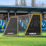 FORZA Steel42 Soccer Goals | Ultra Tough Steel Goal [6 Sizes] | Regulation Size, Weather-Resistant, Portable with Ground Stakes | Optional Rebound Kit (Goal + Rebounder Kit, 12ft x 6ft)