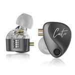 KZ Castor iem, kz in ear Monitor Earbuds with Dual Dynamic Drivers Musicians, Tunable in-ear Earphones Headphones with 2dd Drivers, Adjusting Switch, Noise-isolating, Silicone Eartips(Bass Version)