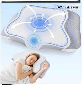 Memory Foam Cervical Pillow for Neck Pain Relief Sleeping: Orthopedic Neck Support Pillow for Neck Pain - Ergonomic Side Sleeper Pillow for sleeping - Contour Bed Pillows for Side Back Stomach Sleeper