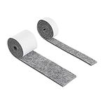 Navaris Felt Strips with Adhesive Backing (2 Rolls) - Furniture and Floor Protector - Includes Two Roll Sizes: 3/4" x 29 1/2" and 2" x 29 1/2" - Gray