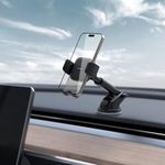 Spigen Dashboard & Windshield Car Mobile Holder [Strong Suction Cup][360° Rotational][Stable Hold] Compatible with Most Smartphone Devices - Black