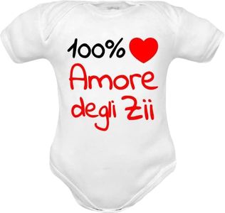 Body recién nacido original divertido con frase – idea de regalo nacimiento sobrina de tía, tío, tíos, abuela, abuelo, abuelos, hermano pequeño, hermanita, Body Zii Blanco manga corta, 0-3 Meses