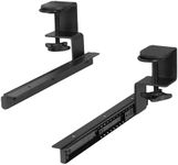 VIVO Clamp and 12 inch Rail Set for DIY Custom Wooden Keyboard Trays (Tray Not Included), Under Desk Pull Out Slider Track with Extra Sturdy C-clamp Mount System, Black, MOUNT-RAIL02