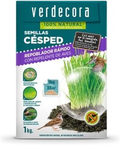 Verdecora Semillas Césped Repoblador Repelente de Aves | Para cubrir zonas de césped deterioradas rapida y eficazmente | Protege las semillas de los pájaros (PORTES INCLUIDOS) (1kg)