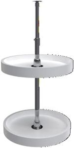 Rev-A-Shelf - 6072-16-11-52 - 16 in. White Polymer 2-Shelf Full Circle Lazy Susan Set