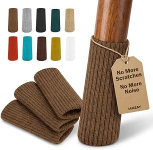80 Pcs Brown Premium Chair Leg Socks Protectors for Hardwood Floors - Do not Easily Fall Off - Very Easy to Put on - Fits All Leg Shapes - High Elastic Bar Stool Leg Covers - Furniture Pads