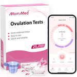 MomMed Ovulation Test Strips (LH25) with 25 Collection Cups, Reliable LH Surge Predictor OPK Kit, Accurately Track Ovulation Test, High Sensitivity Result for Women Home Testing