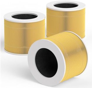 Leemone 3 Pack Core Mini Pet Replacement Filter for LEVOIT Core Mini Air Purifiers, High-Efficiency Activated Carbon,Yellow
