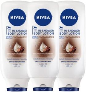 NIVEA Cocoa Butter In-Shower Body Lotion - Non-Sticky For Dry to Very Dry Skin - 13.5 fl. oz. Bottle (Pack of 3)