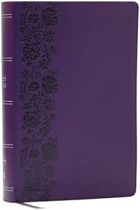 NKJV Giant Print End-of-Verse Reference Bible, Purple Leathersoft, Red Letter, Comfort Print: Holy Bible