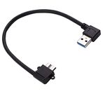 Smays Right Angle USB 3.0 Power Charger and Data Cable for Toshiba External Hard Drive Disk