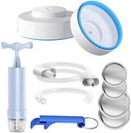 HiFan Jar Vacuum Sealer for Wide & Regular Mouth Mason Jars, Jar Sealer Kit with Accessory Hose & Adapter Hose Compatible with Foodsaver and Other Vacuum Sealer Machines (With Manual Vacuum Pump)