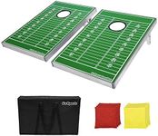 GoSports Cornhole Bean Bag Toss Game Set, Football Edition