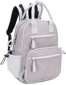 JESSIE & JAMES Saturday EDC Diaper Bag Backpack Multi Function Diaper Bag with Changing Pad & Stroller Straps_Grey