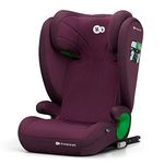 Kinderkraft JUNIORFIX2 Car Seat for 4-12 Years, I-Size 100-150 cm, Group 2/3, Toddler car seat with Isofix, Adjustable Headrest, Reinforced Side protections, Wide and Comfortable seat, Burgundy