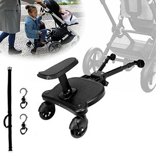 HELLO HIPPO® Planche pour poussette universelle Planche poussette avec siège- Accessoire pour poussette - Adaptateur pour poussette double Planche pour buggy Pratique et compact - Planche à roulettes