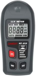 Leaton Digital Luxmeter/Digital Illuminance Light Meter lux meter with LCD Display(Range: 0.1~200,000 Lux Luxmeter, 0.01~20,000Fc)