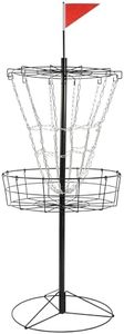 Elevon Disc Golf Targets, 12 Chains Portable Disc Golf Baskets, Metal Flying Disc Golf Practice Goal Baskets, Black