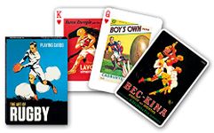 Gibsons The Art of Rugby Single Deck Playing Cards from Piatnik | Card Game | Pack of cards