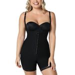 Leonisa tummy control body shaper for women - Butt lifter shapewear short Black