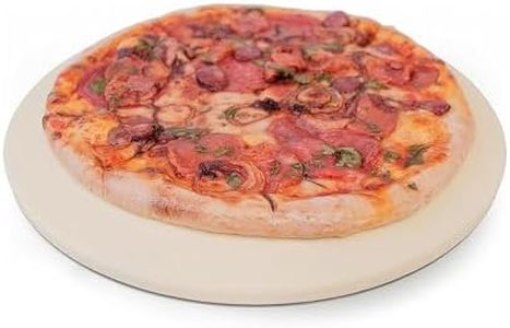 Cast Elegance Durable Thermal Shock Resistant Thermarite Pizza and Baking Stone for Oven and Grill, Includes Recipe E-Book & Cleaning Scraper