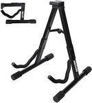 AODSK Guitar Stand Folding with adjustable A-Frame for Acoustic Classical and Electric Guitars Bass Ukulele Portable (Single Stand-Black)