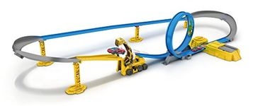 Metal Machines Construction Destruction Trackset for 4 Years+ with Mini Racing Cars, Diecast Cars Race Track, Frustration Free Packaging (Brown Mail Box)