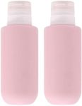 2Pcs Silicone Travel Bottles, 200ML Travel Bottle Containers, Refillable Toiletry Containers,Leak Proof Squeezable Portable Travel Bottles, Toiletries Containers for Cosmetic (Pink)