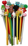 Colorful Kawaii Cute Cartoon Pens Random 20pcs 0.38mm with Pen Bags with Zipper for Girls Women, Great Stationery for School Office Home Use (Value Pack A)