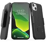 Encased DuraClip Designed for iPhone 13 Belt Clip Case (2021) Slim Phone Cover with Holster - Black