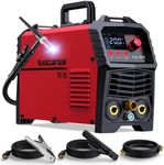 ARCCAPTAIN TIG Welder 200A, High Frequency 110v/220v Dual Voltage TIG/Stick/Arc 2 in 1 Welder LED Digital Display Welding Machine with 2T/4T Function and Tungsten Electrode