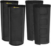 MIYABALA Fly Boots for Horses Set of 4,Extra Tough Mesh Horse Fly Boots with 2 Built-in Metal Supports,Breathable Fly Leggings for Horses with Fleece Trimming and Reflective Webbing
