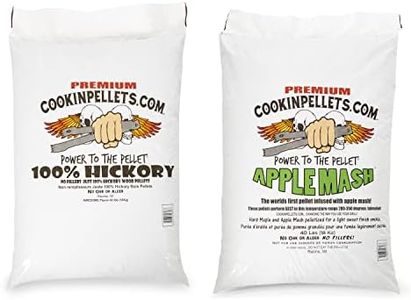 CookinPellets Premium Hickory Grill Smoker Smoking Wood Pellets, 40 Pound Bag Bundle with CookinPellets Apple Mash Hard Maple Smoker Smoking Wood Pellets, 40 Pound Bag