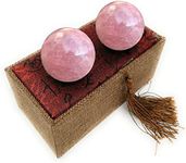 RCSTONE 1.4" Rose Quartz Baoding Ba