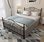 YALAXON Vintage Sturdy Metal Bed Fr