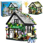 HYG Toys Flower House Building Set, with LED Lights Warmth Building Blocks Set Gift for Kids Children Boys Girls Age 6 to12 Educational Toys 625 Pcs Compatible with Lego