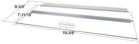 Aquarium Glass Canopy for Aquariums with and Without Center Brace, 10 Gallon to 200 Gallon Aquariums (Tank Without Center Brace, 20" L x 10" W)