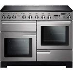 Rangemaster Professional Deluxe PDL110EISS/C 110cm wide Electric Range Cooker with Induction Hob - Stainless Steel/Chrome - A/A Rated
