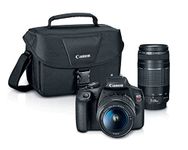 Canon Eos Rebel T7 DSLR Camera with Ef18 55Mm + Ef 75 300Mm Double Zoom Kit, Cneosrt7Lenx2