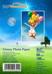 50 Sheets 180 GSM Professional 6 x 4 Glossy Photo Paper,6 x 4 Photographic paper for canon,Hp,Epson Inkjet Printers LabelWonderland (6" x 4" inchs-50 Sheets)