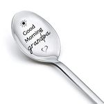 Papa Grandpa Gifts Spoon from Granddaughter Grandson - Good Morning Grandpa Spoons for Granddad Papa Gifts from Grandchildren Father's Day Gift for Grandfather Grandpa Gifts for Christmas Birthday