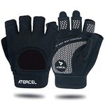 ATERCEL Weight Lifting Gloves Full Palm Protection, Workout Gloves for Gym, Cycling, Exercise, Breathable, Super Lightweight for Men and Women(Black, L)