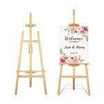 Easel Stand for Wedding, Easel Display Stand 59" Canvas Stand for Painting Wedding Poster, Wedding Welcome Sign with Stand, Wedding Table Plan Board, Wooden Easel Stand for Painting, Art Poster Easel