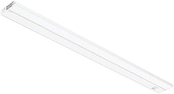 GETINLIGHT 40-inch 3 Color Levels LED Under Cabinet Lighting, Hardwired or Plugged-in, Selectable White 2700K/3000K/4000K, Dimmable, White Finished, IN-0210-5