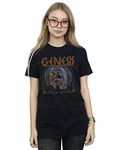 Genesis Women's Distressed Eagle Boyfriend Fit T-Shirt X-Large Black