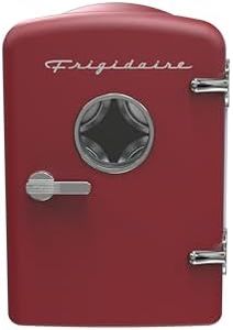 Frigidaire EFMIS171 Retro Mini Portable Personal Fridge - Ideal for Home, Office or Dorm - Includes Carrying Handle, AC/DC Wall/Car Charger