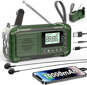 Rckskaya NOAA Emergency Weather Radio AM/FM,Hand Crank Radio Solar Power