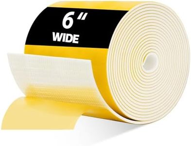 Pipe Insulation Tape, Pipe Wrap Insulation Foam Tape Self Adhesive, Outdoor Water Pipe Insulation Roll for HVAC, AC Line Insulation, 6 inch x 16.5 FT Heat Tape for Water Pipe, White