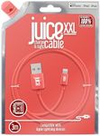 Juice XXL 3m Apple Lightning Cable. USB to Lightning iPhone Charger Cable, MFI Certified Apple Charger Cable. Long, Durable iPad Charger Cable & iPhone Cable (Coral)