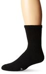 Wigwam Men's King Crew Athletic Socks, X-Large Sock, Black